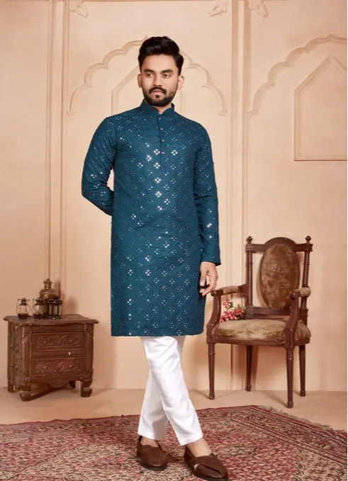 Embroidery Mirror Work Kurta