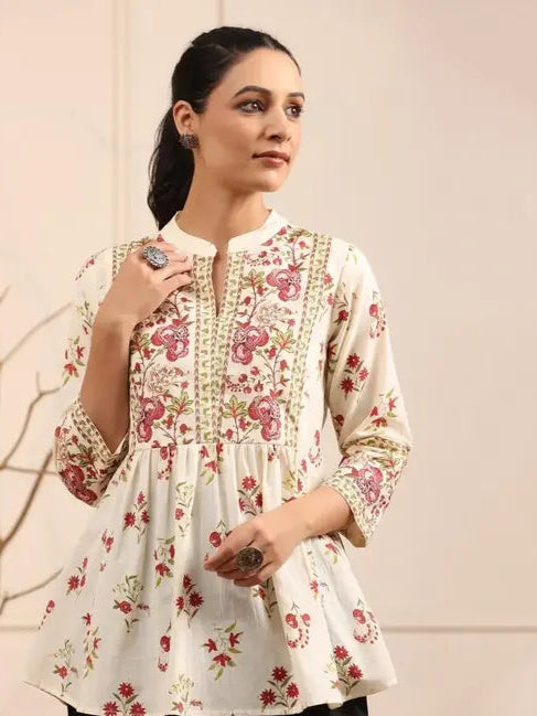 JAIPURI FLORAL EMPIRE TOP
