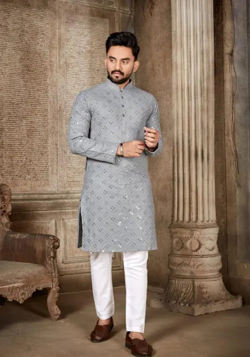 Embroidery Mirror Work Kurta