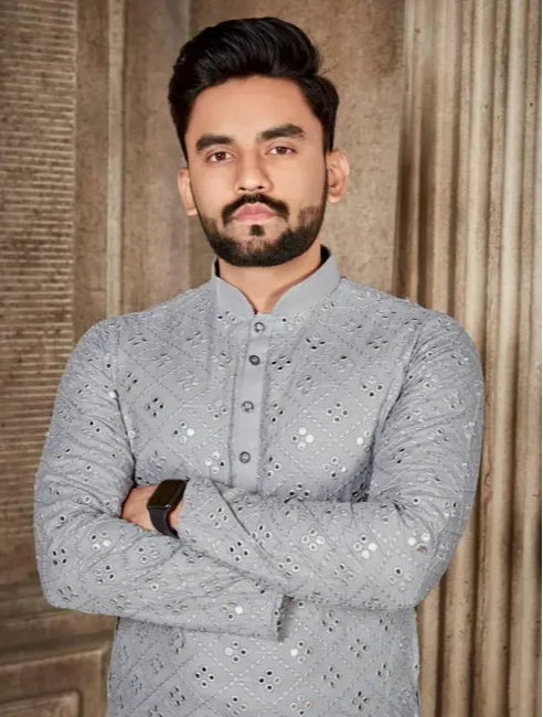 Embroidery Mirror Work Kurta