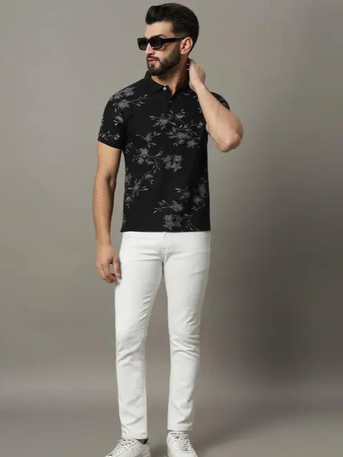 Men's Half Sleeve Printed Polo T-Shirt