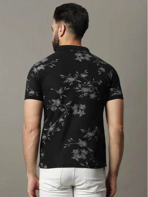 Men's Half Sleeve Printed Polo T-Shirt