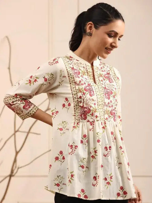 JAIPURI FLORAL EMPIRE TOP