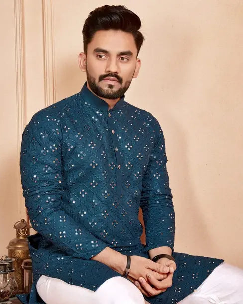 Embroidery Mirror Work Kurta