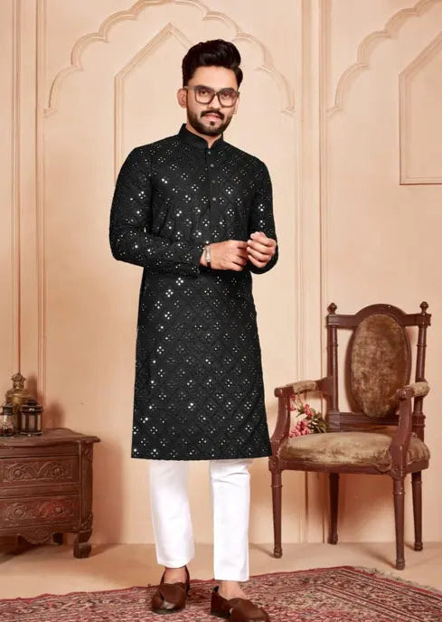 Embroidery Mirror Work Kurta