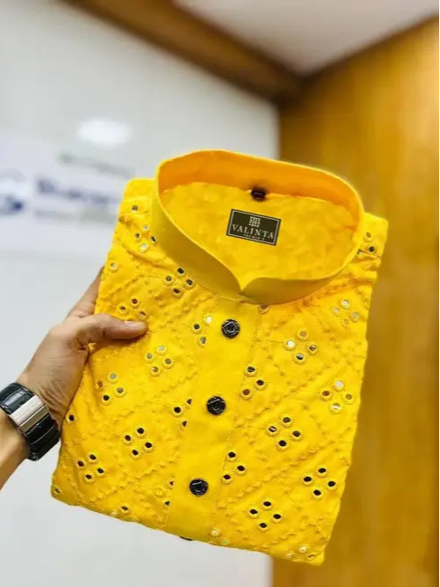 Embroidery Mirror Work Kurta