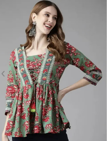 NEW PRINTED TOP FOR WOMEN & GIRLS, TOP AND TUNIC, STYLISH TOPPER, SUMMER TOP FOR GIRLS