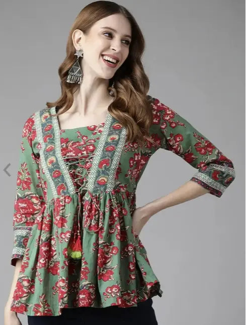 NEW PRINTED TOP FOR WOMEN & GIRLS, TOP AND TUNIC, STYLISH TOPPER, SUMMER TOP FOR GIRLS