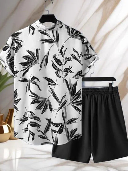 Co-ord Set for Men || Printed Casual Sleepwear || Pajama Shorts Night Suits Set || Lounge-wear Nightdress Pajama Set || Pajama Shorts Night Suits Set || Shirt Boxer Pair