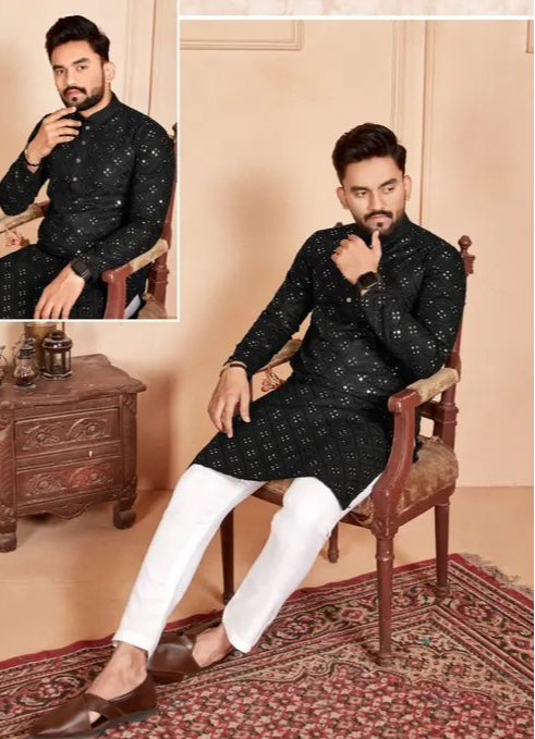 Embroidery Mirror Work Kurta