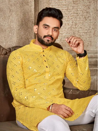 Embroidery Mirror Work Kurta