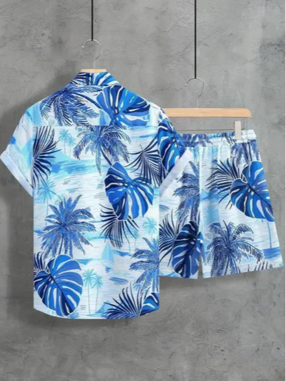 Co-ord Set for Men || Printed Casual Sleepwear || Pajama Shorts Night Suits Set || Lounge-wear Nightdress Pajama Set || Pajama Shorts Night Suits Set || Shirt Boxer Pair