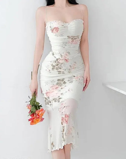 White imported net dress