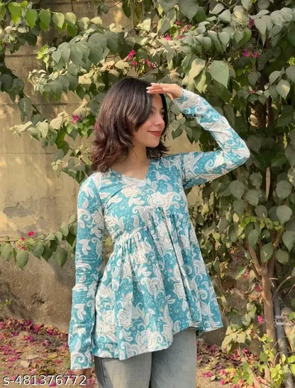 Womens Rayon Printed top, Rayon top, festival top, partywear top, dailywear top, Office wear top