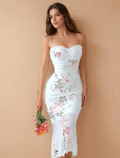 White imported net dress