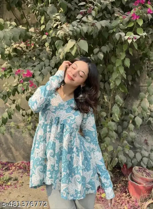 Womens Rayon Printed top, Rayon top, festival top, partywear top, dailywear top, Office wear top