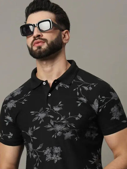 Men's Half Sleeve Printed Polo T-Shirt