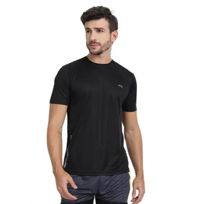 FTX (Pack of 4) Men's Solid Regular Round Multicolor Tshirts