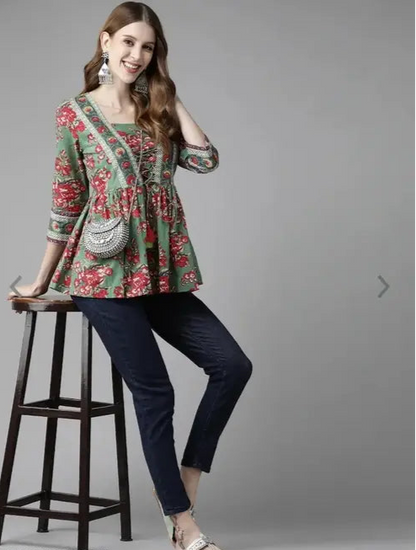 NEW PRINTED TOP FOR WOMEN & GIRLS, TOP AND TUNIC, STYLISH TOPPER, SUMMER TOP FOR GIRLS