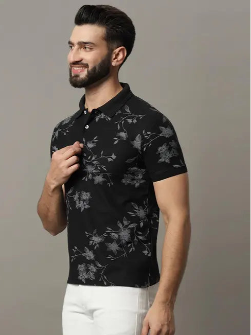 Men's Half Sleeve Printed Polo T-Shirt