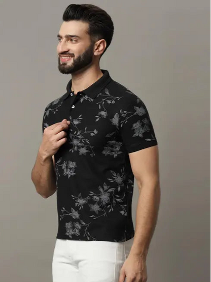 Men's Half Sleeve Printed Polo T-Shirt