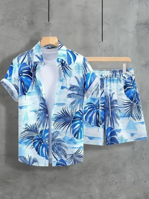 Co-ord Set for Men || Printed Casual Sleepwear || Pajama Shorts Night Suits Set || Lounge-wear Nightdress Pajama Set || Pajama Shorts Night Suits Set || Shirt Boxer Pair