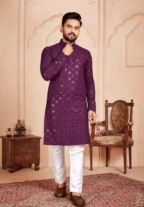 Embroidery Mirror Work Kurta