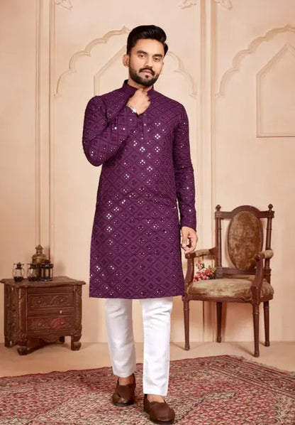 Embroidery Mirror Work Kurta